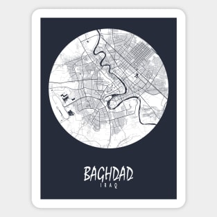 Baghdad, Iraq City Map - Full Moon Magnet